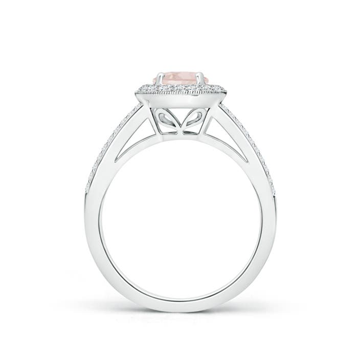 A - Morganite / 1.15 CT / 14 KT White Gold