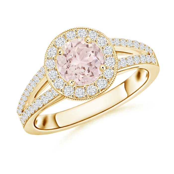 A - Morganite / 1.15 CT / 14 KT Yellow Gold