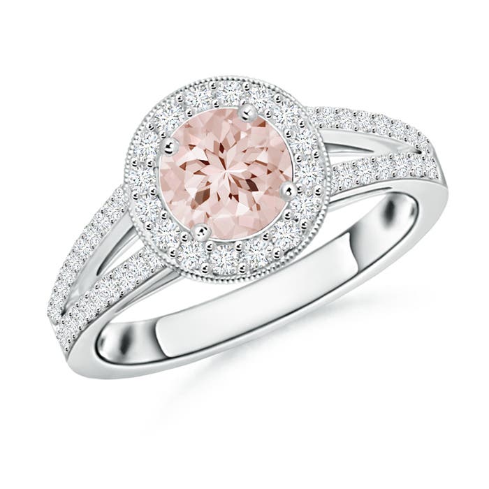 AA - Morganite / 1.15 CT / 14 KT White Gold