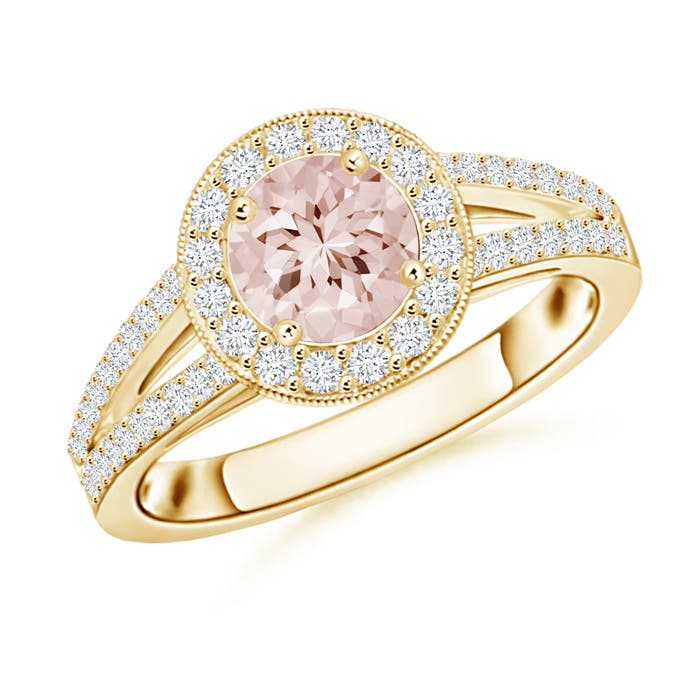 AA - Morganite / 1.15 CT / 14 KT Yellow Gold