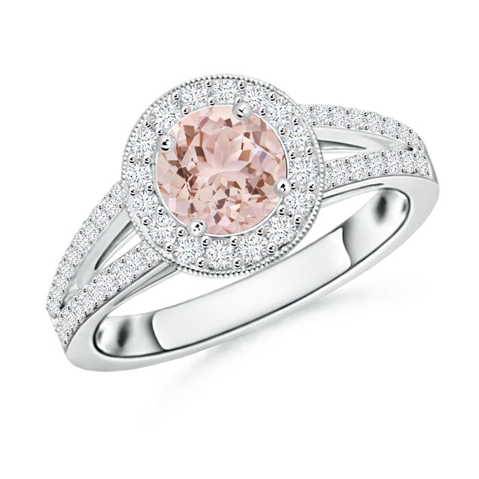 AAA - Morganite / 1.15 CT / 14 KT White Gold