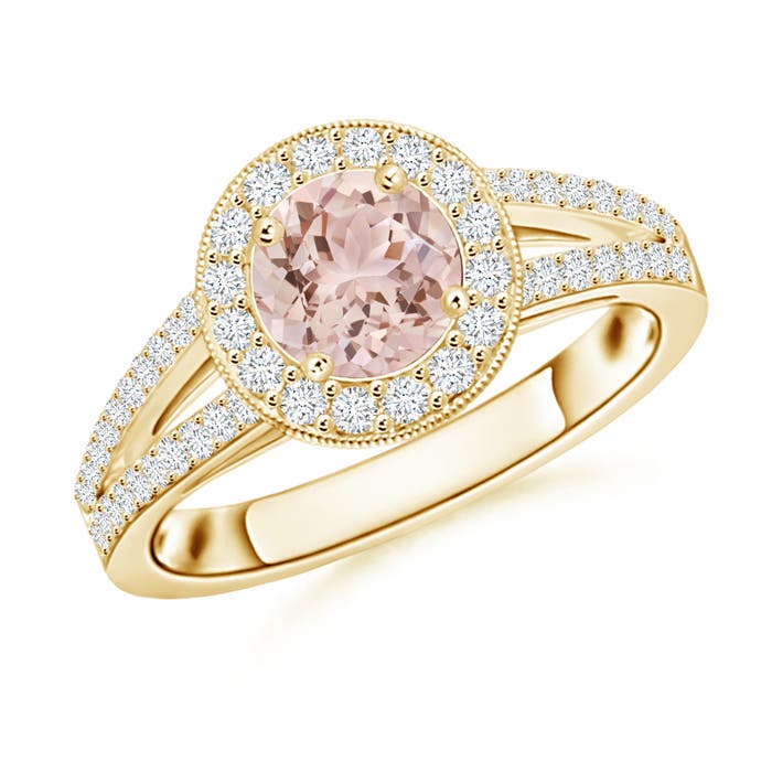 AAA - Morganite / 1.15 CT / 14 KT Yellow Gold