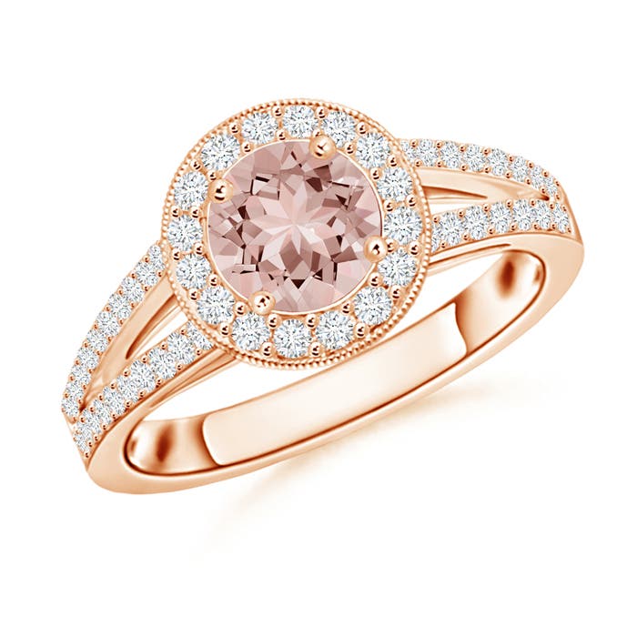 AAAA - Morganite / 1.15 CT / 14 KT Rose Gold