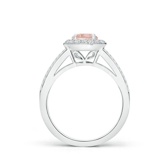 AAAA - Morganite / 1.15 CT / 14 KT White Gold