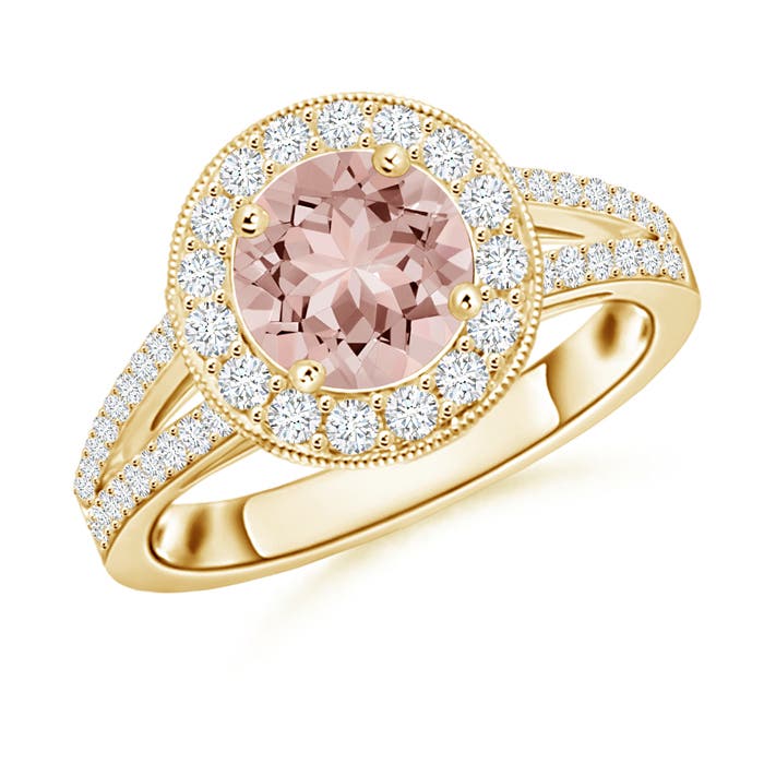 AAAA - Morganite / 1.69 CT / 14 KT Yellow Gold