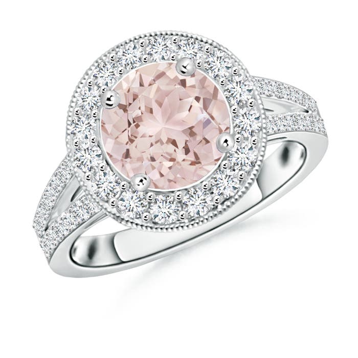 A - Morganite / 2.31 CT / 14 KT White Gold