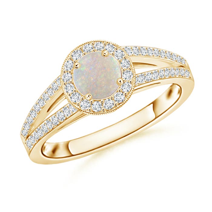 AA - Opal / 0.63 CT / 14 KT Yellow Gold