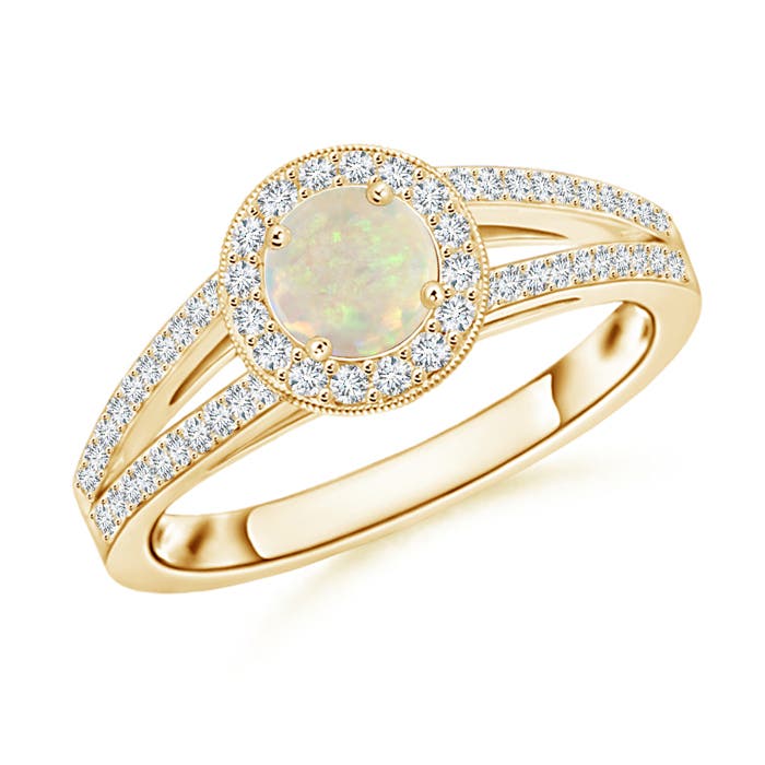 AAA - Opal / 0.63 CT / 14 KT Yellow Gold