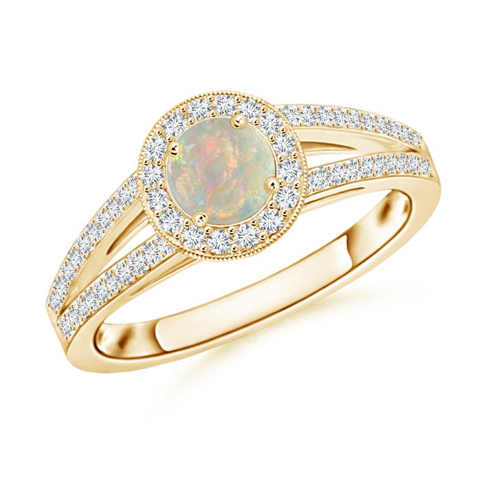 AAAA - Opal / 0.63 CT / 14 KT Yellow Gold