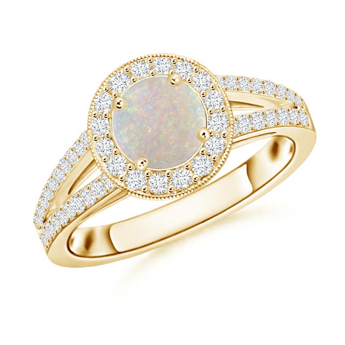 AA - Opal / 0.95 CT / 14 KT Yellow Gold