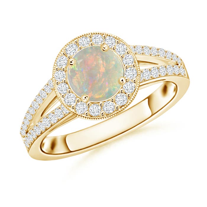 AAAA - Opal / 0.95 CT / 14 KT Yellow Gold