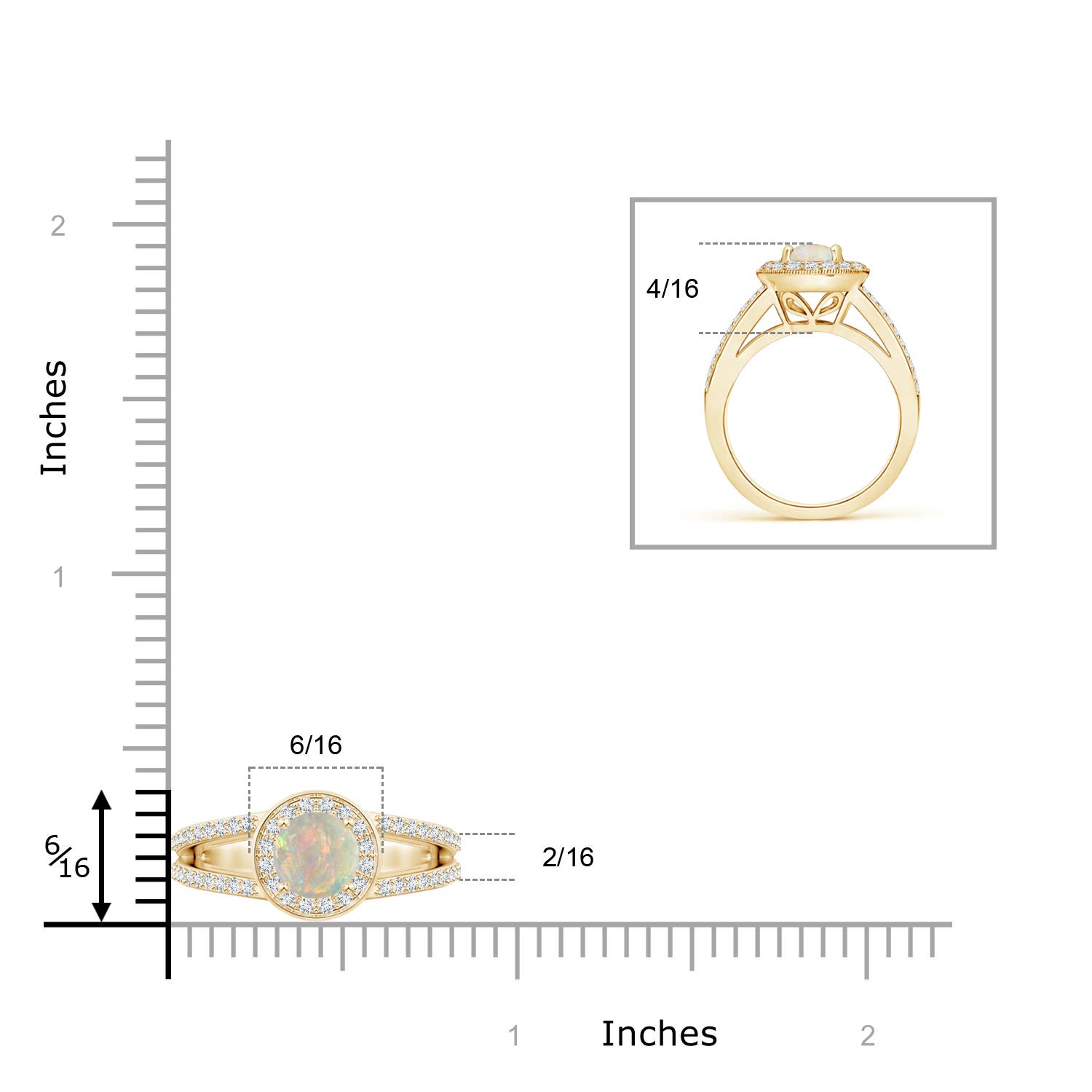 AAAA - Opal / 0.95 CT / 14 KT Yellow Gold