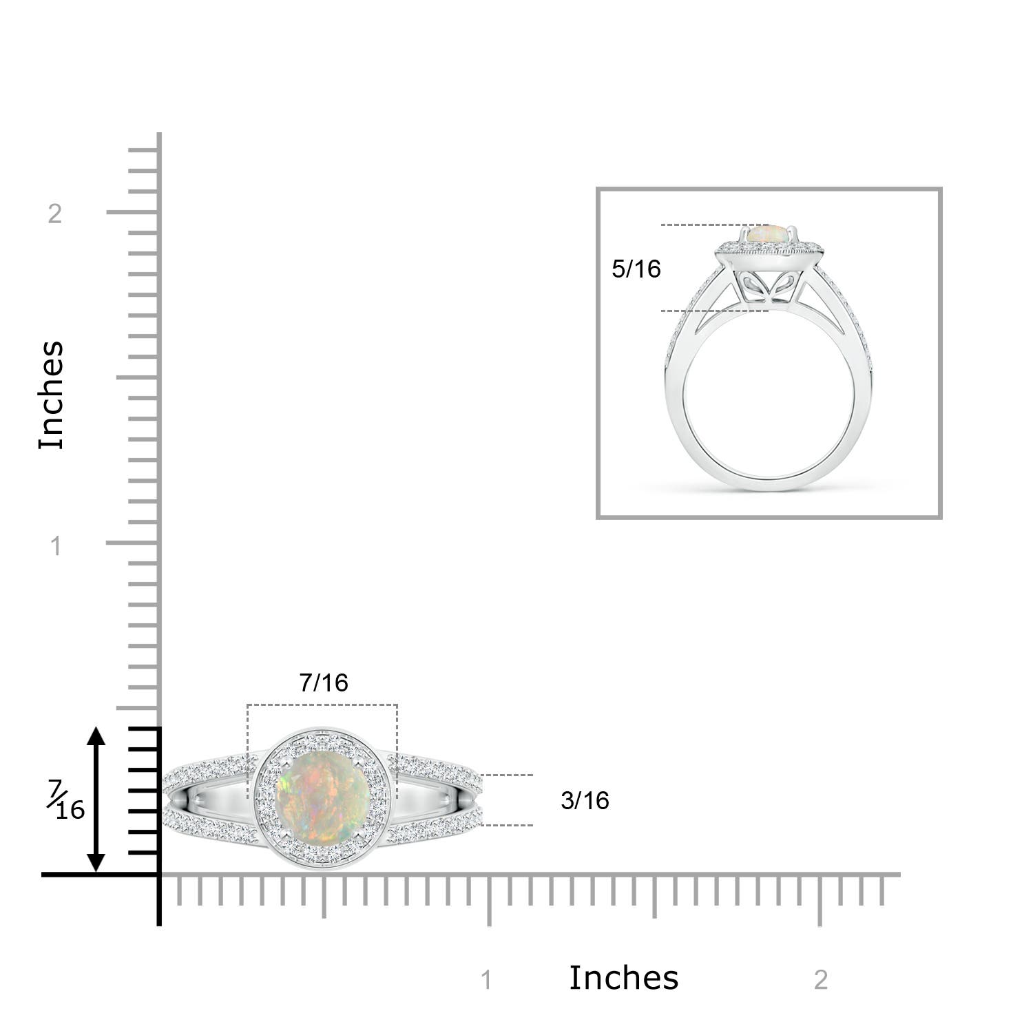 AAAA - Opal / 1.34 CT / 14 KT White Gold