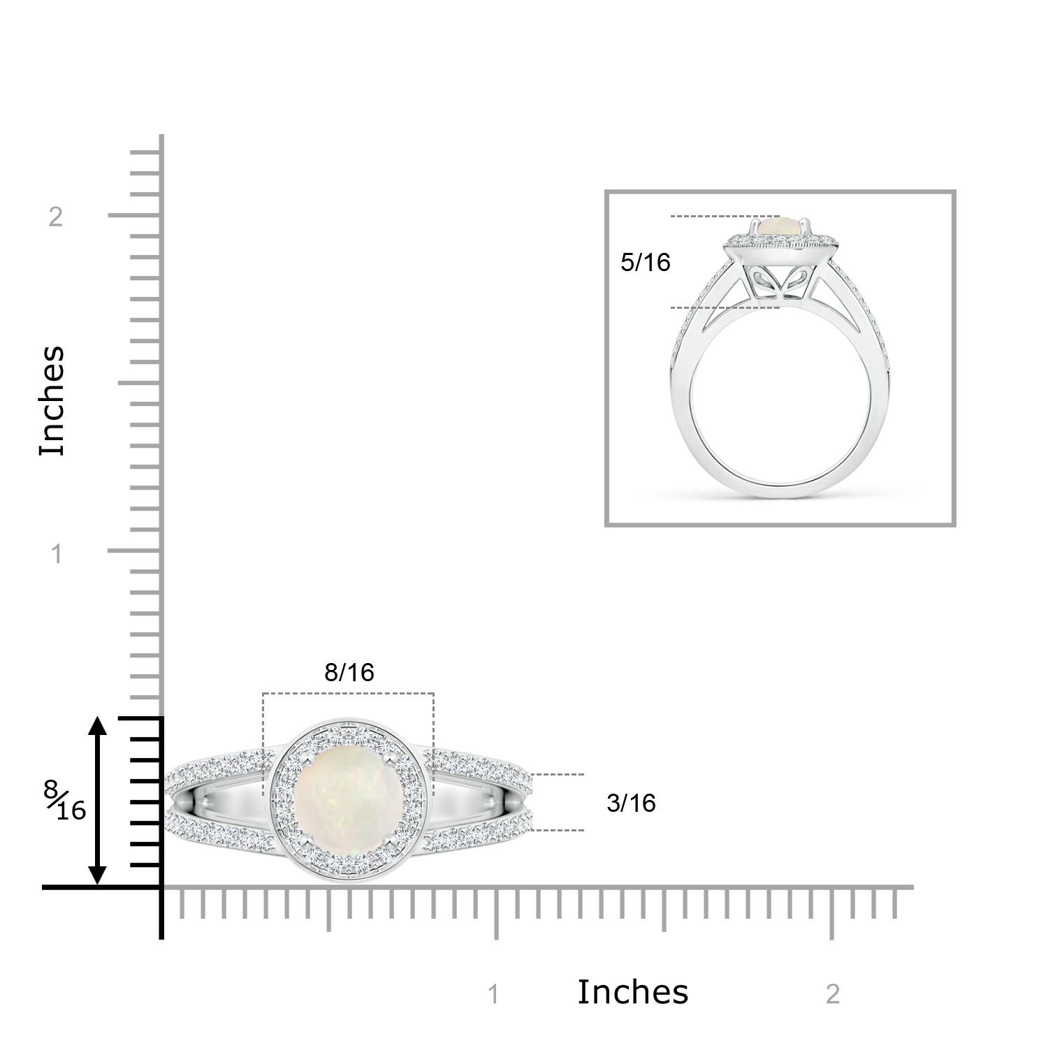 A - Opal / 1.81 CT / 14 KT White Gold