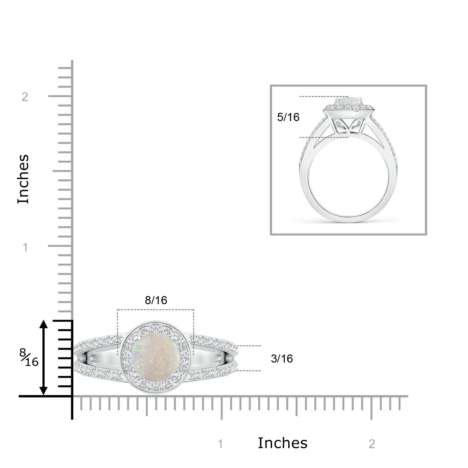 AA - Opal / 1.81 CT / 14 KT White Gold