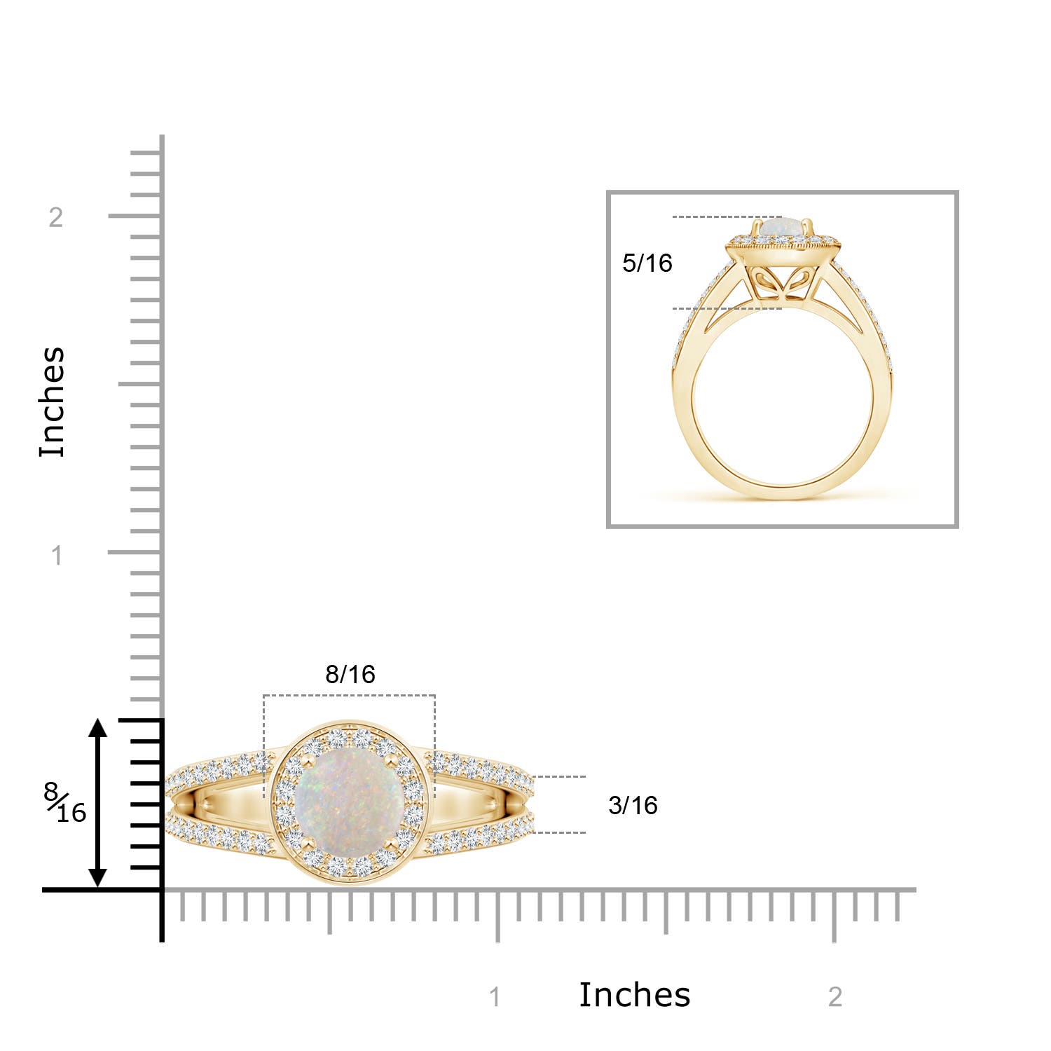 AA - Opal / 1.81 CT / 14 KT Yellow Gold