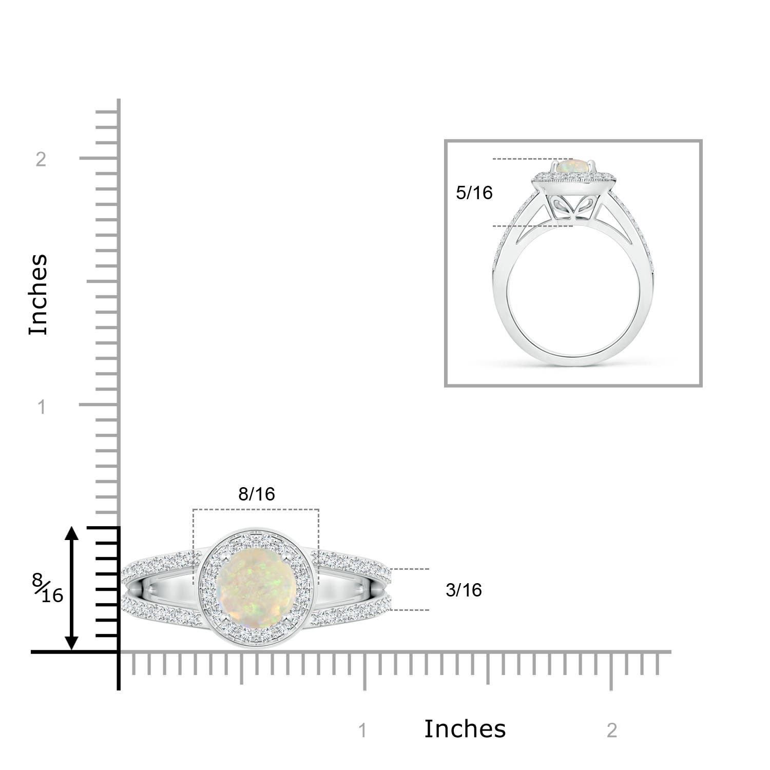 AAA - Opal / 1.81 CT / 14 KT White Gold