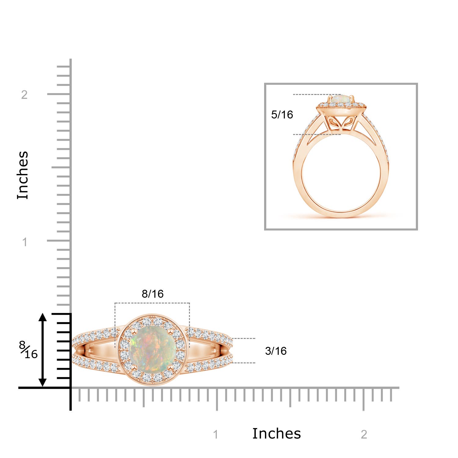 AAAA - Opal / 1.81 CT / 14 KT Rose Gold