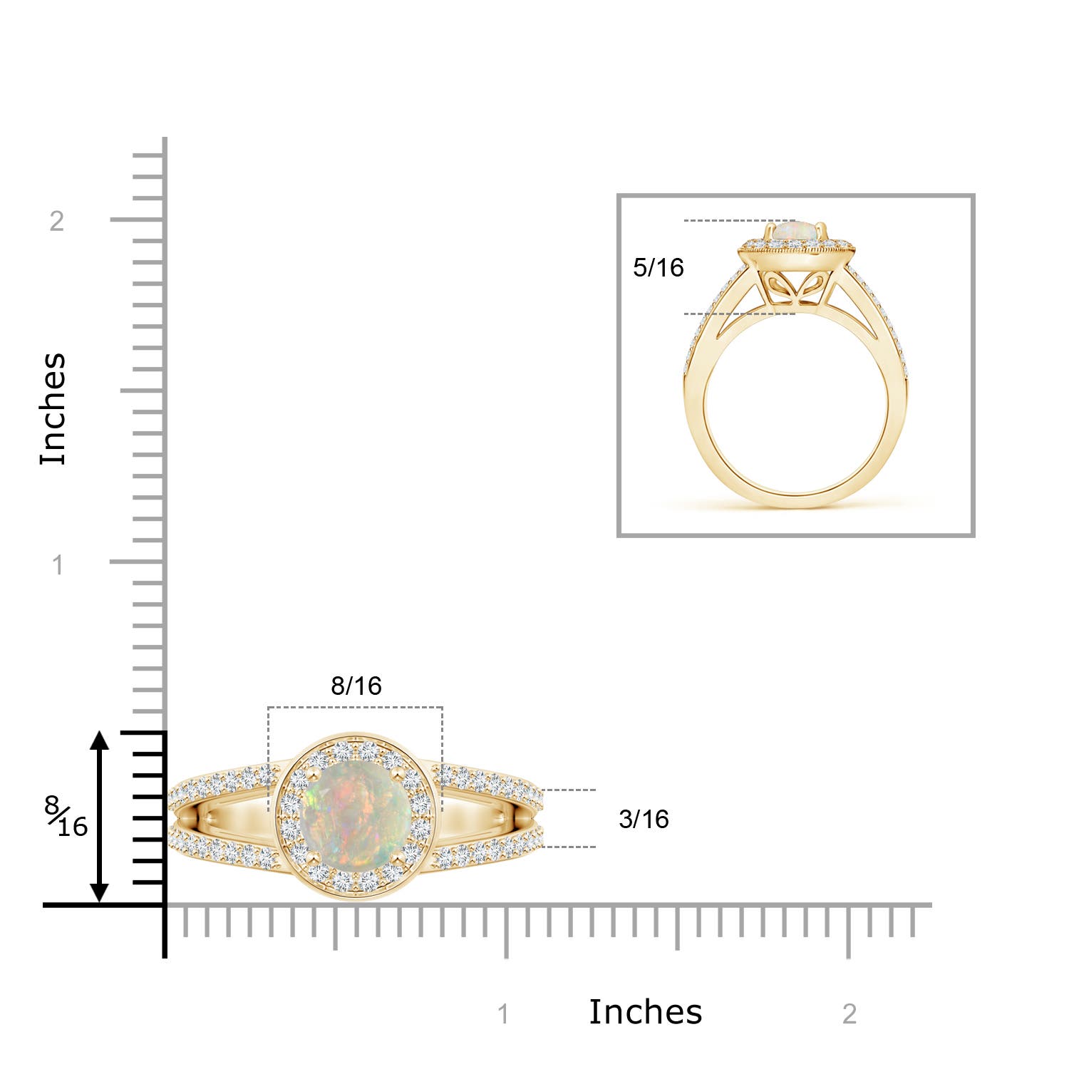 AAAA - Opal / 1.81 CT / 14 KT Yellow Gold