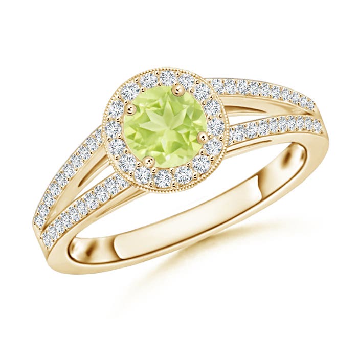 A - Peridot / 0.85 CT / 14 KT Yellow Gold