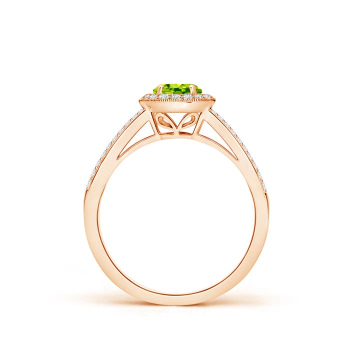 AAA - Peridot / 0.85 CT / 14 KT Rose Gold