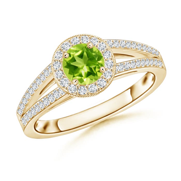 AAA - Peridot / 0.85 CT / 14 KT Yellow Gold