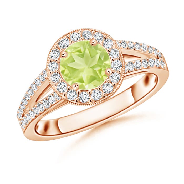 A - Peridot / 1.4 CT / 14 KT Rose Gold