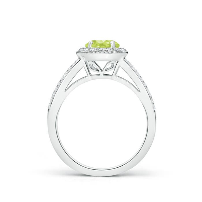 A - Peridot / 1.4 CT / 14 KT White Gold