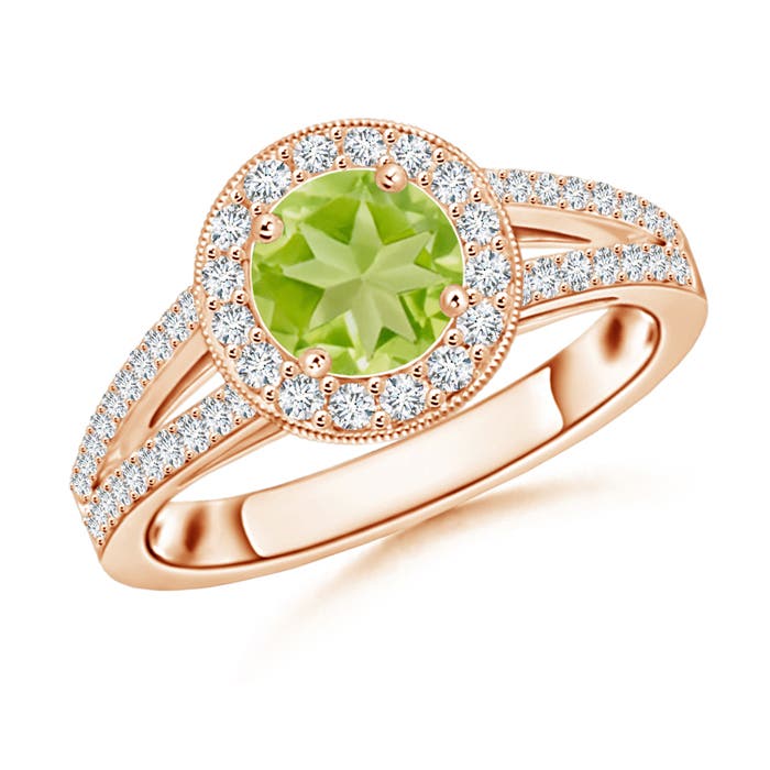 AA - Peridot / 1.4 CT / 14 KT Rose Gold