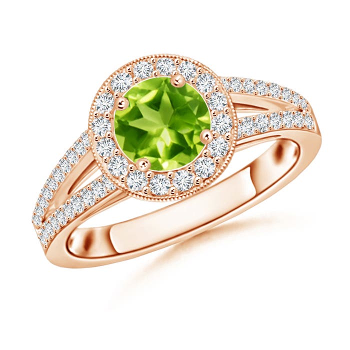 AAA - Peridot / 1.4 CT / 14 KT Rose Gold