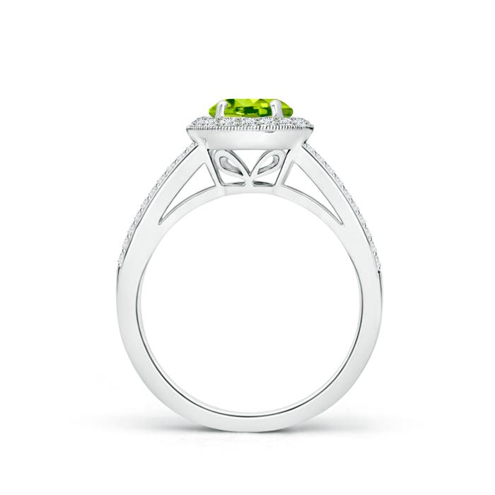 AAA - Peridot / 1.4 CT / 14 KT White Gold