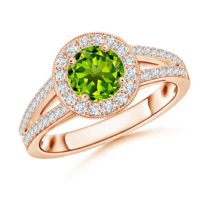 AAAA - Peridot / 1.4 CT / 14 KT Rose Gold