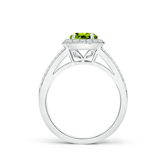 AAAA - Peridot / 1.4 CT / 14 KT White Gold