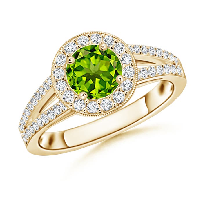 AAAA - Peridot / 1.4 CT / 14 KT Yellow Gold