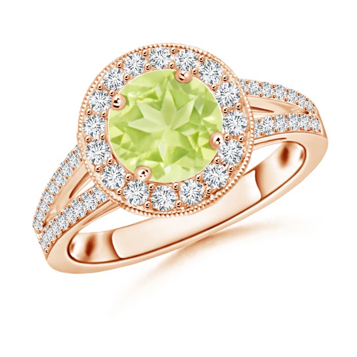 A - Peridot / 1.99 CT / 14 KT Rose Gold