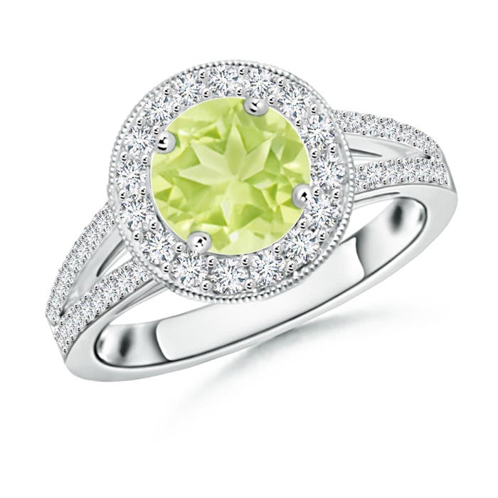 A - Peridot / 1.99 CT / 14 KT White Gold