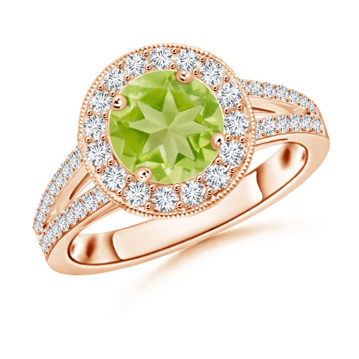 AA - Peridot / 1.99 CT / 14 KT Rose Gold