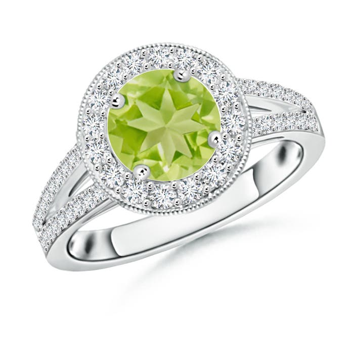 AA - Peridot / 1.99 CT / 14 KT White Gold