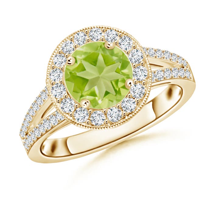 AA - Peridot / 1.99 CT / 14 KT Yellow Gold