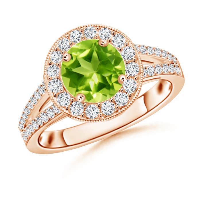 AAA - Peridot / 1.99 CT / 14 KT Rose Gold