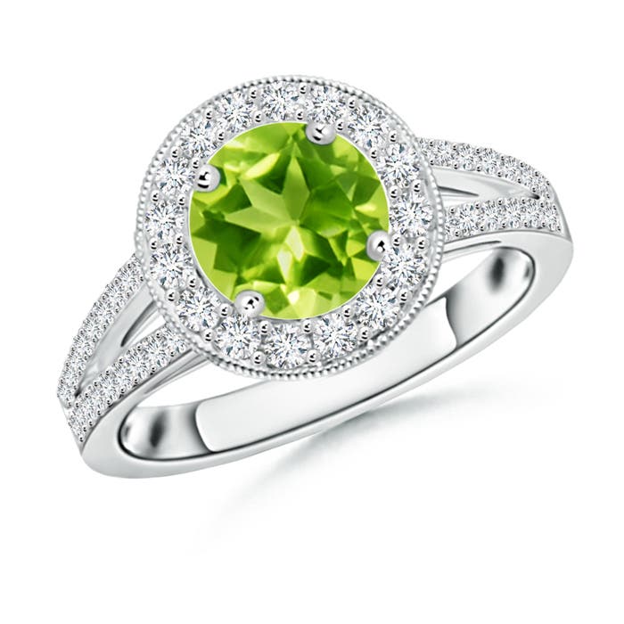 AAA - Peridot / 1.99 CT / 14 KT White Gold