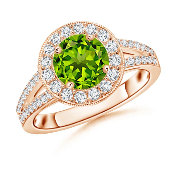 AAAA - Peridot / 1.99 CT / 14 KT Rose Gold