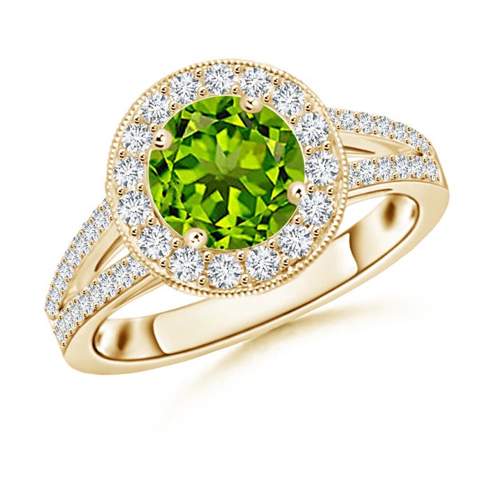 AAAA - Peridot / 1.99 CT / 14 KT Yellow Gold