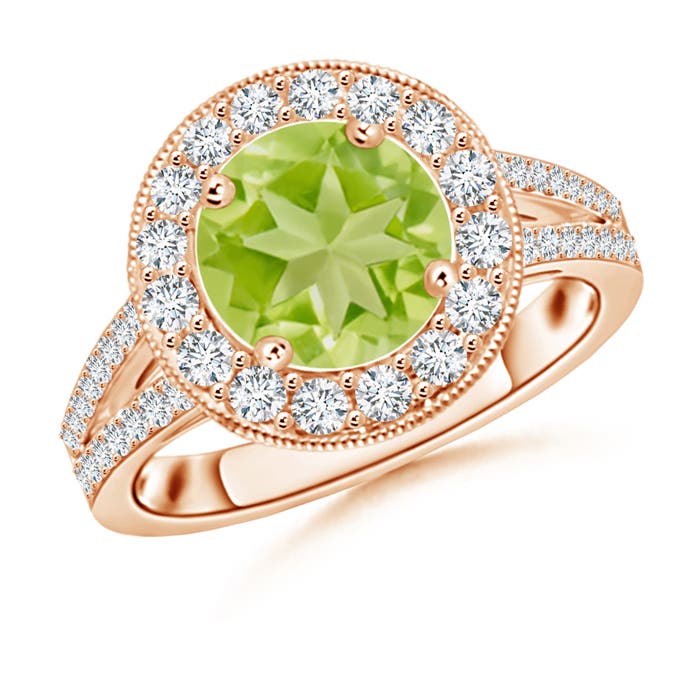 AA - Peridot / 2.66 CT / 14 KT Rose Gold