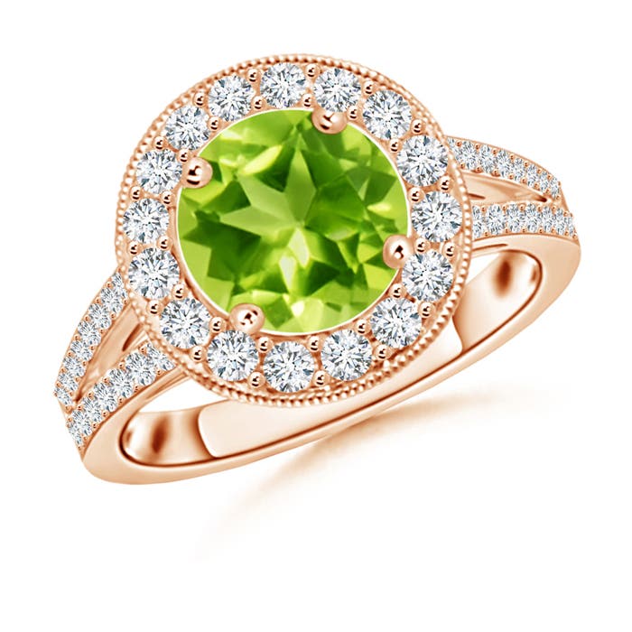 AAA - Peridot / 2.66 CT / 14 KT Rose Gold