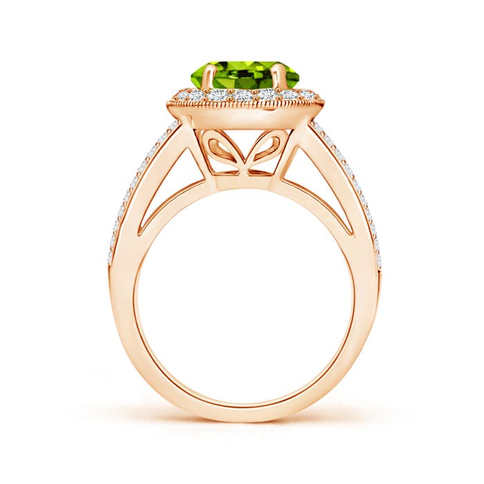 AAAA - Peridot / 2.66 CT / 14 KT Rose Gold