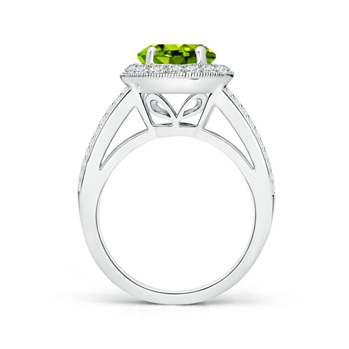 AAAA - Peridot / 2.66 CT / 14 KT White Gold