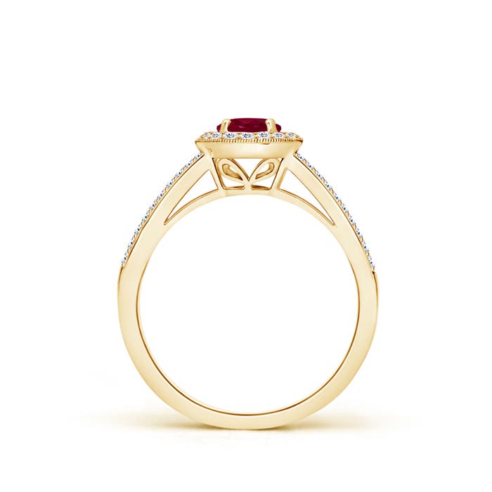 A - Ruby / 0.9 CT / 14 KT Yellow Gold