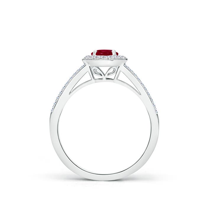 AA - Ruby / 0.9 CT / 14 KT White Gold