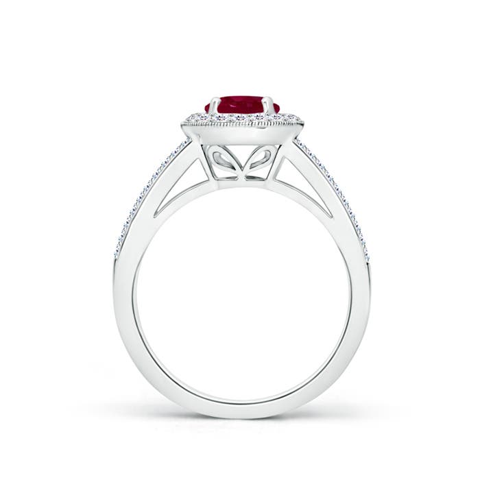 A - Ruby / 1.45 CT / 14 KT White Gold